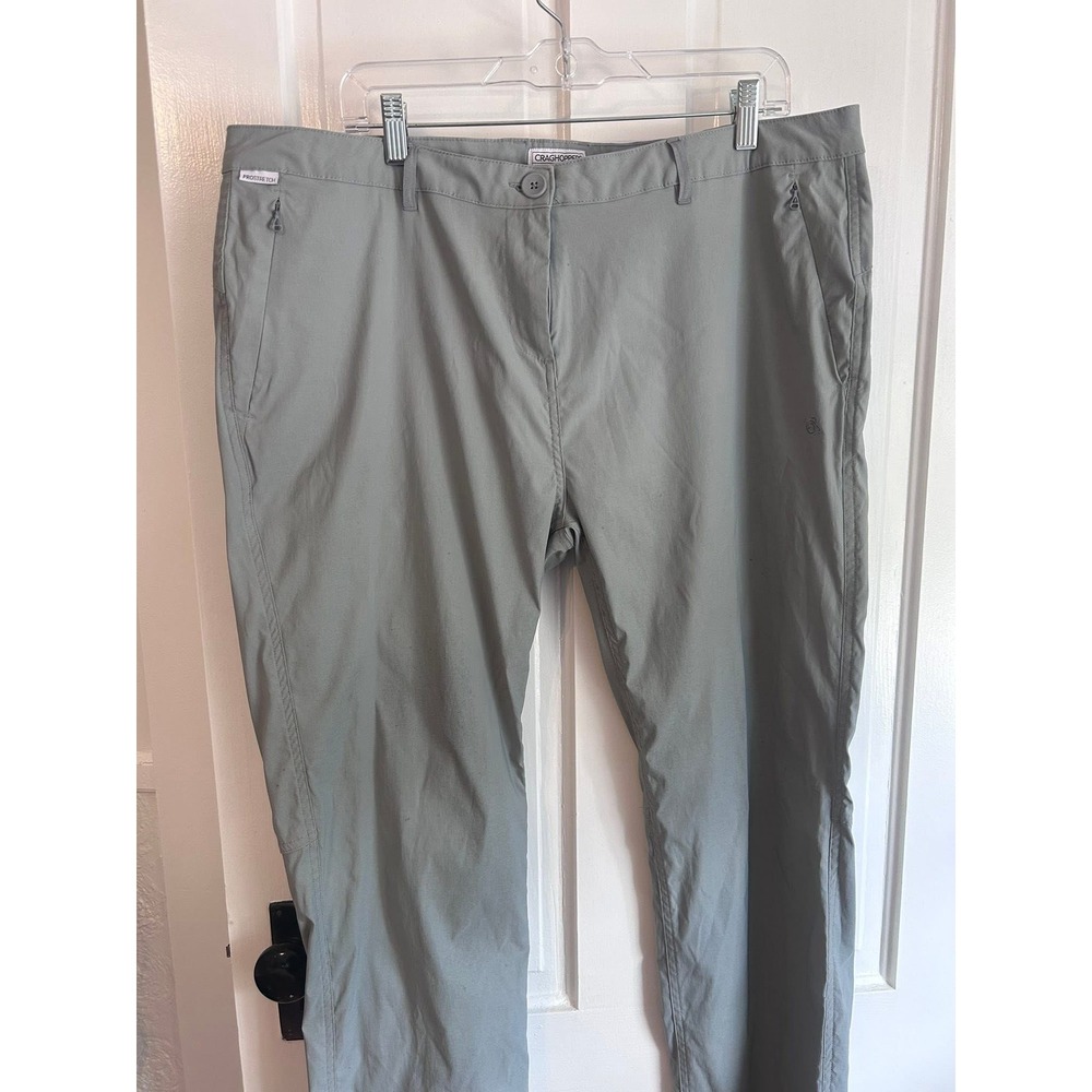 Craghoppers ProStretch Hiking Pants Grey Womens US 16 L Outdoor Trekking